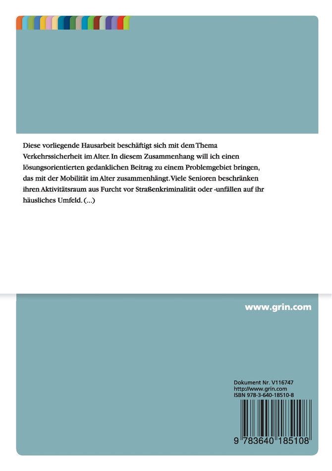 Sicherheit im Straßenverkehr - Mobilität im Alter