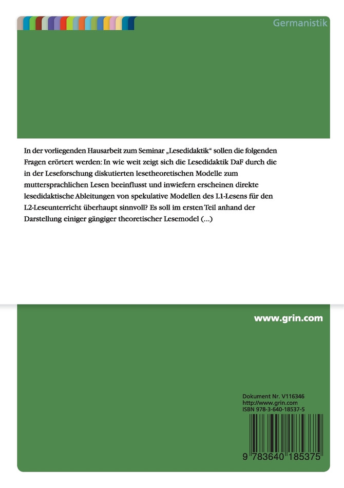 Wie nun wird das Lesen gelehrt?
