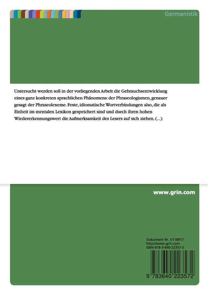 Phraseolexeme gestern und heute