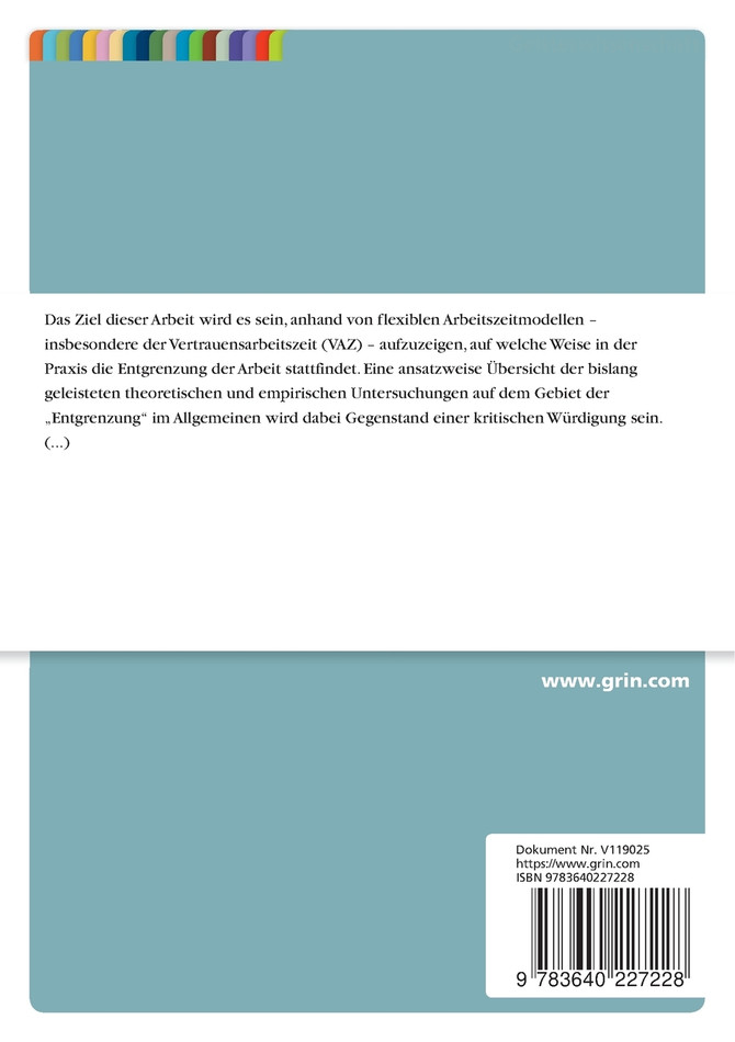 Entgrenzung der Erwerbsarbeit