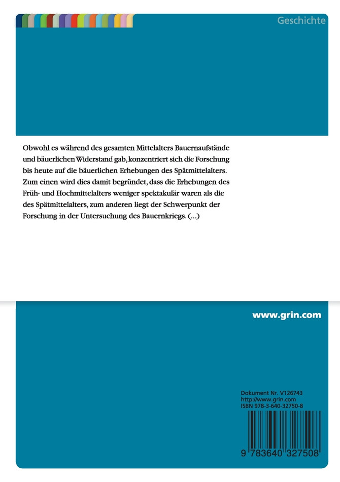 Bauernaufstände und bäuerlicher Widerstand im Frühmittelalter