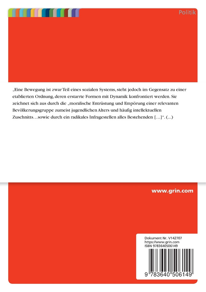 Die deutsche Studentenbewegung der 1960er Jahre