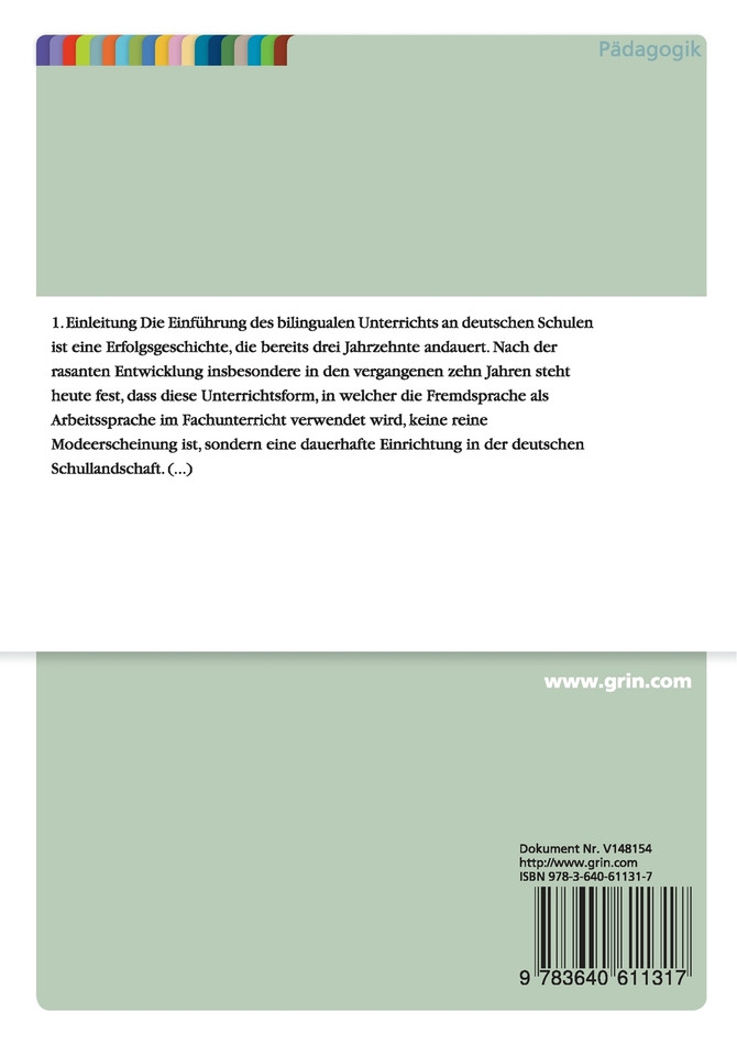 Bilingualer Unterricht im Fach Geographie - Chancen und Risiken