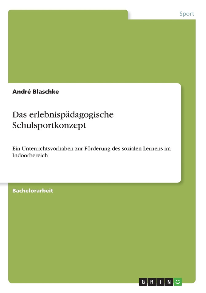 Das erlebnispädagogische Schulsportkonzept