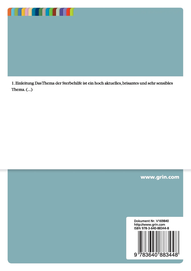 Sterbehilfe - Ein Spannungsverhältnis zwischen Moral, Recht und Religion