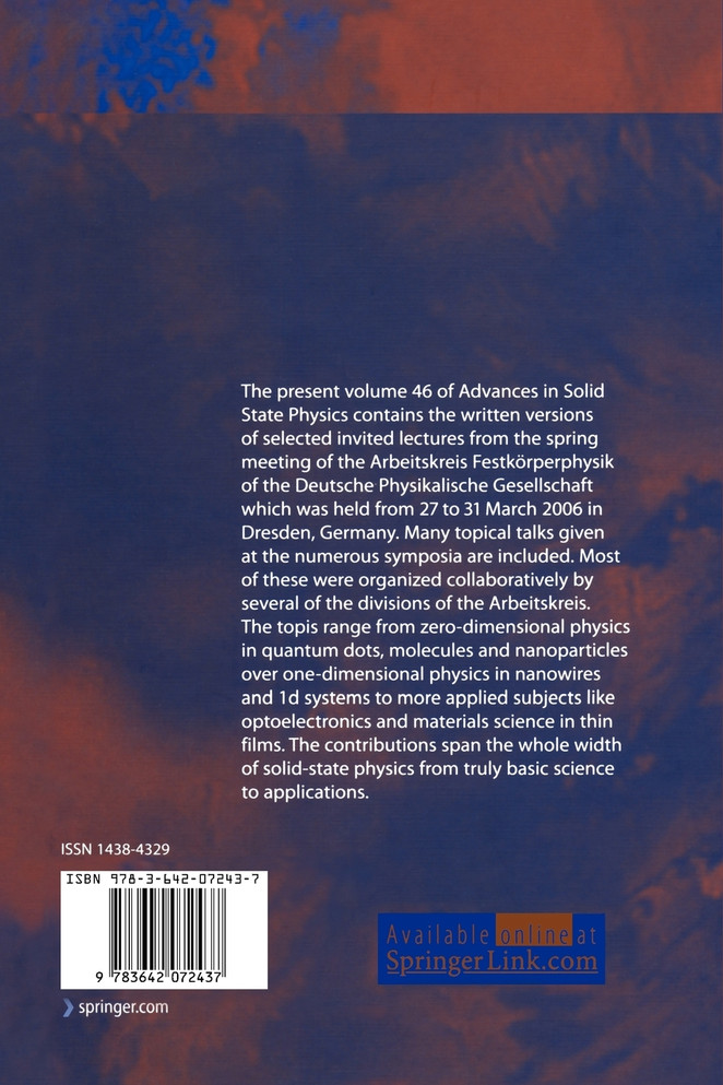 Advances in Solid State Physics 46