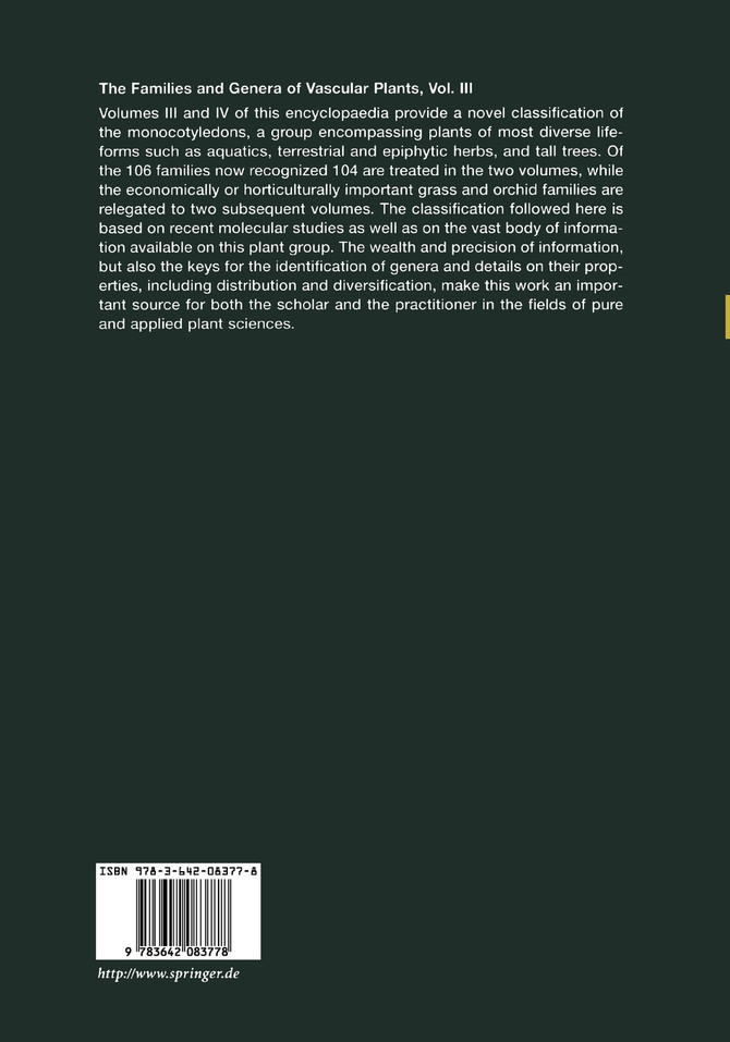 Flowering Plants. Monocotyledons