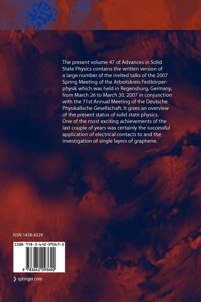Advances in Solid State Physics 47
