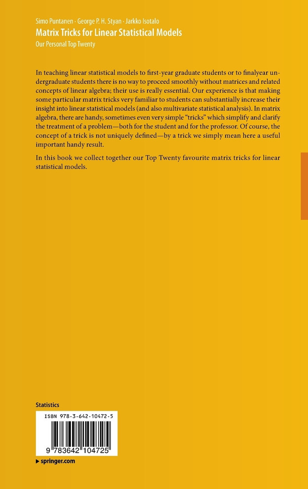 Matrix Tricks for Linear Statistical Models