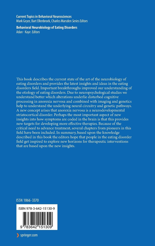 Behavioral Neurobiology of Eating Disorders