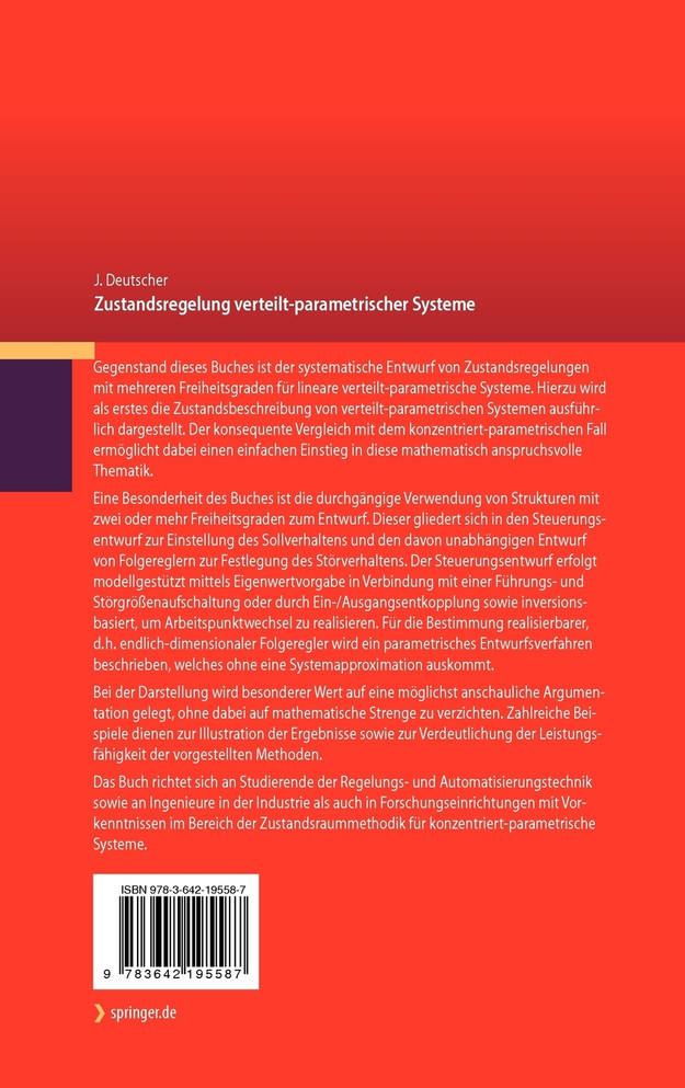 Zustandsregelung verteilt-parametrischer Systeme