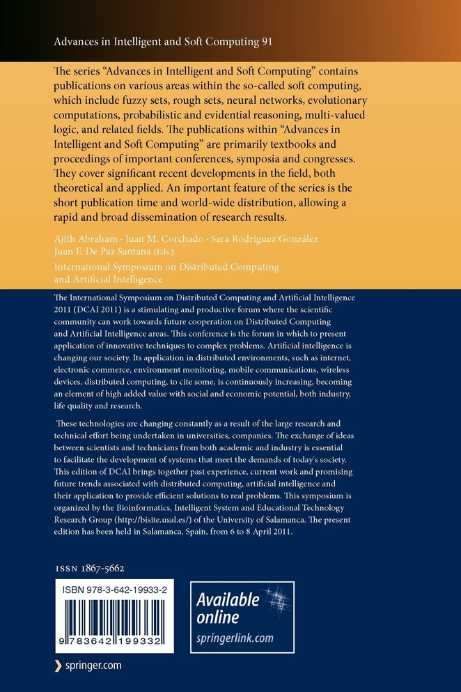 International Symposium on Distributed Computing and Artificial Intelligence
