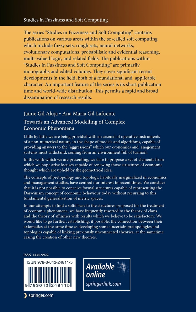 Towards an Advanced Modelling of Complex Economic Phenomena