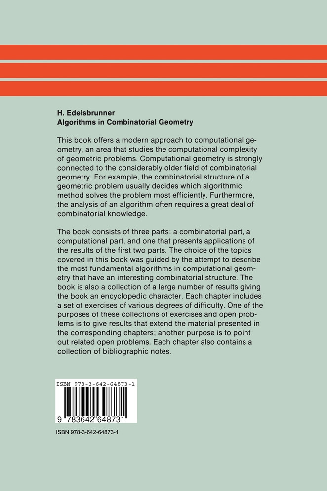 Algorithms in Combinatorial Geometry