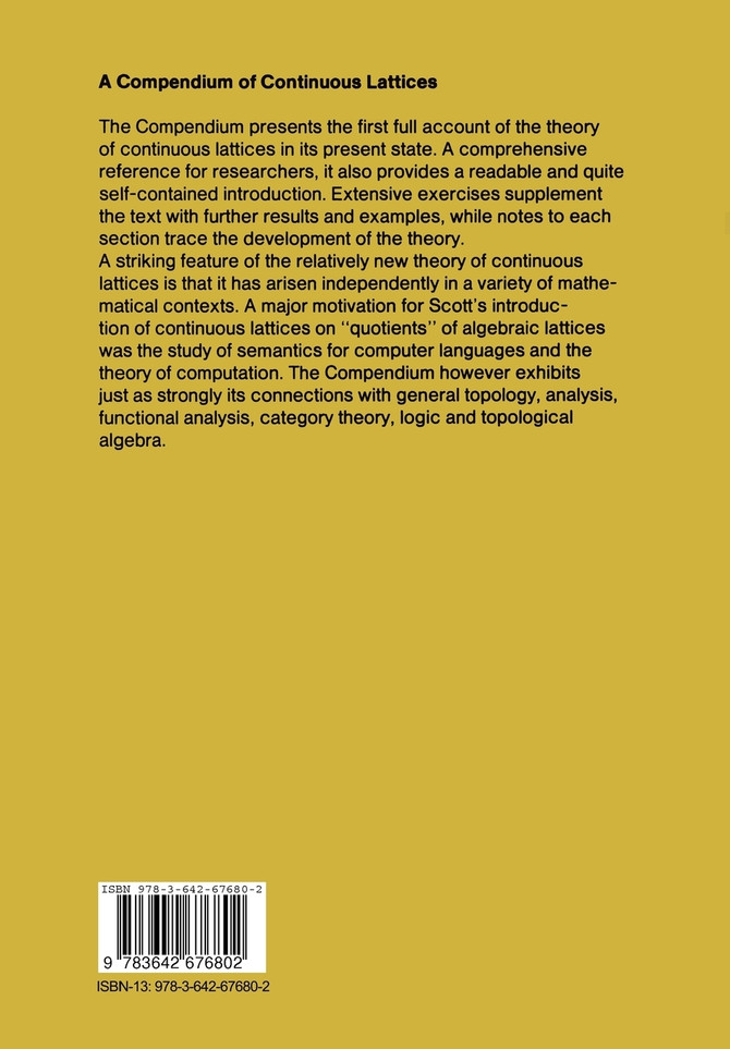 A Compendium of Continuous Lattices