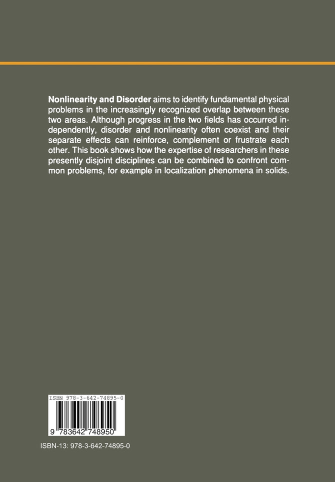 Disorder and Nonlinearity