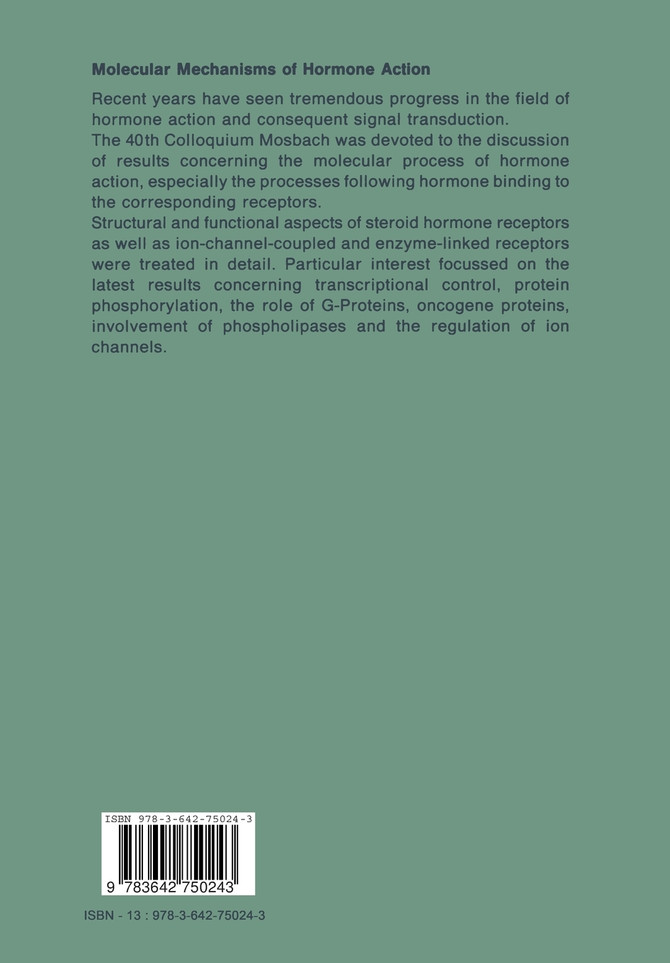 Molecular Mechanisms of Hormone Action