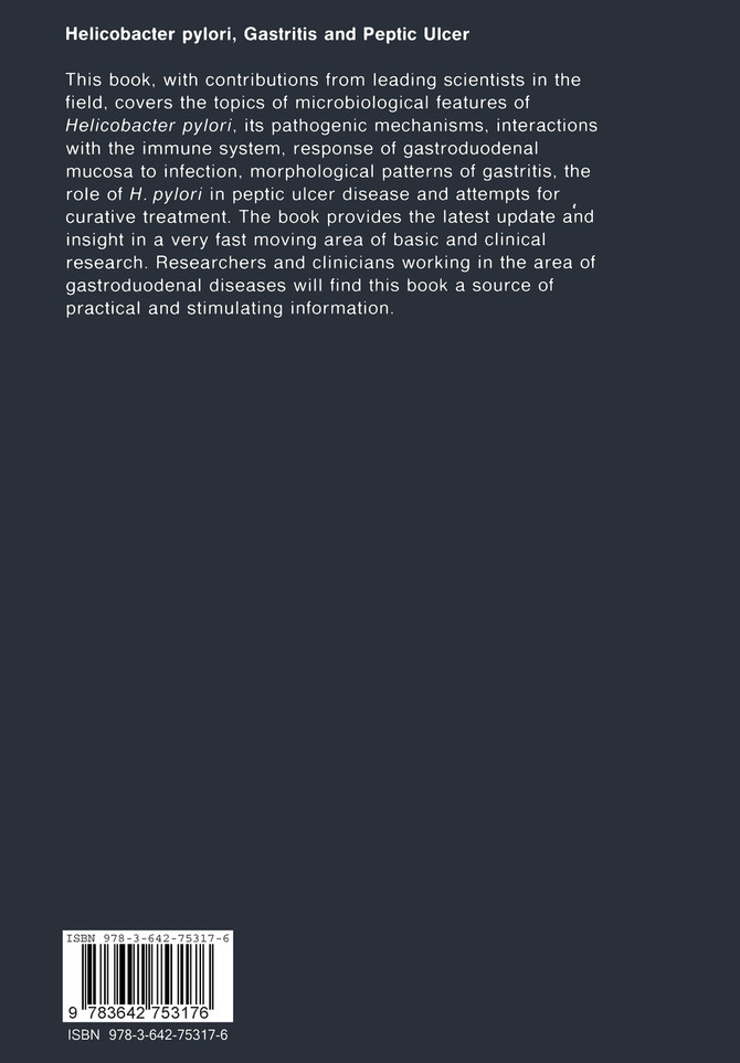 Helicobacter pylori, Gastritis and Peptic Ulcer