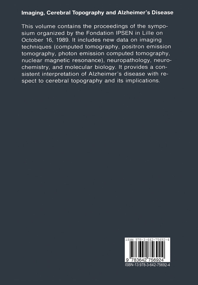 Imaging, Cerebral Topography and Alzheimer's Disease