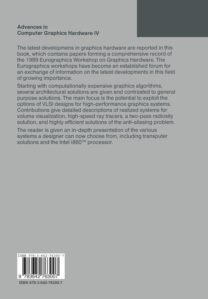 Advances in Computer Graphics Hardware IV