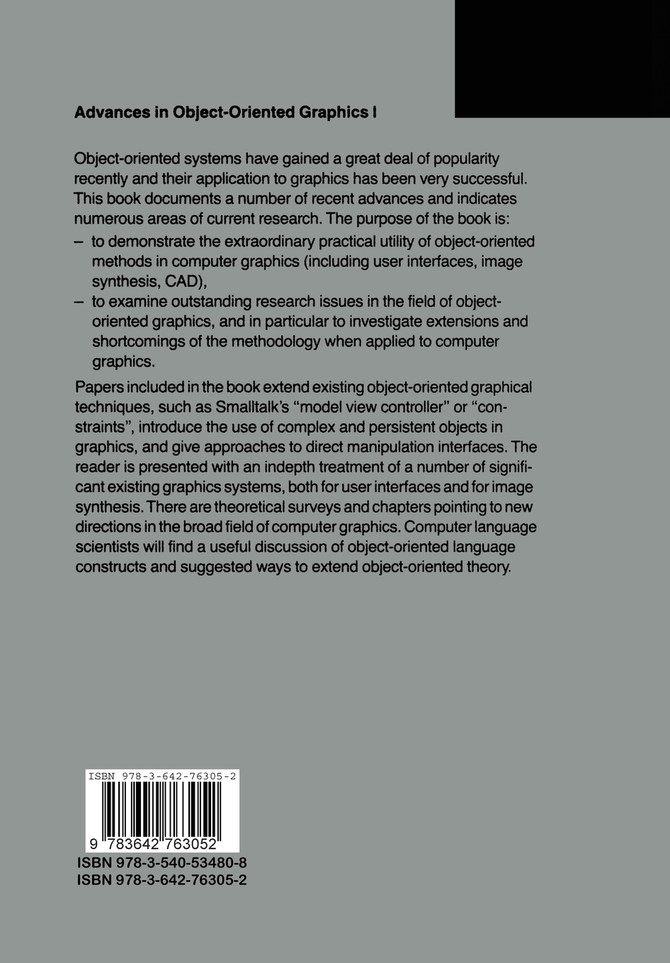 Advances in Object-Oriented Graphics I