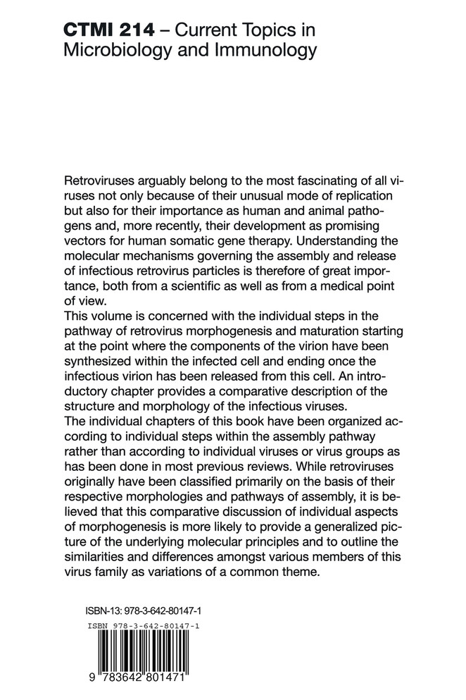 Morphogenesis and Maturation of Retroviruses