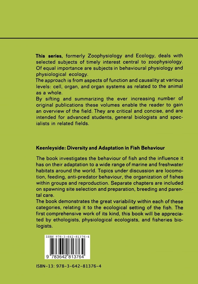 Diversity and Adaptation in Fish Behaviour
