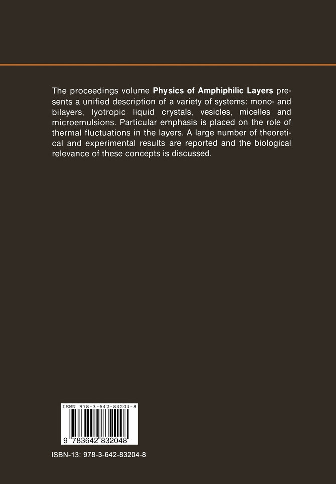 Physics of Amphiphilic Layers