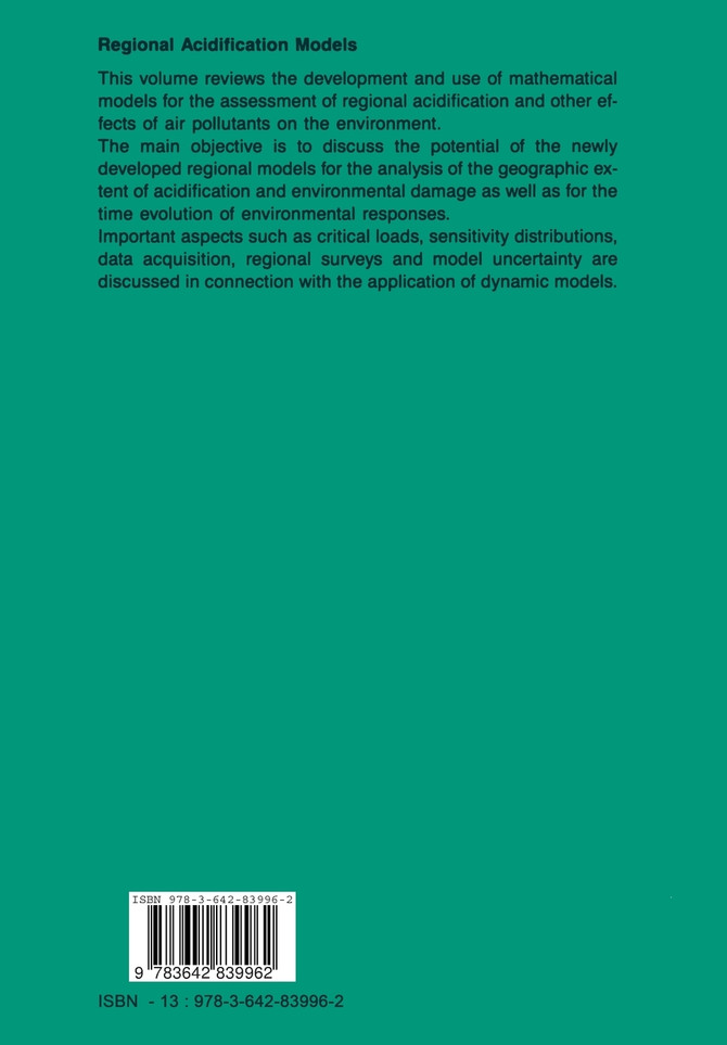 Regional Acidification Models