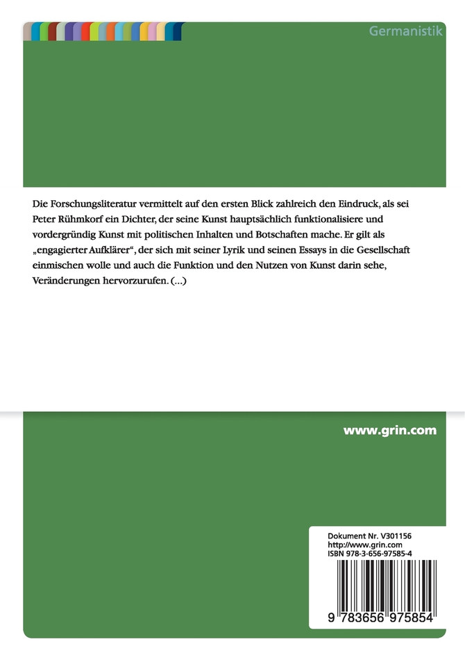 Schönheit und ihre Vergänglichkeit in Peter Rühmkorfs "Stilleben - bei Anruf Mord"