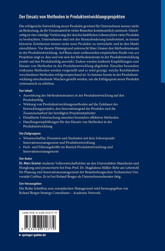 Der Einsatz von Methoden in Produktentwicklungsprojekten