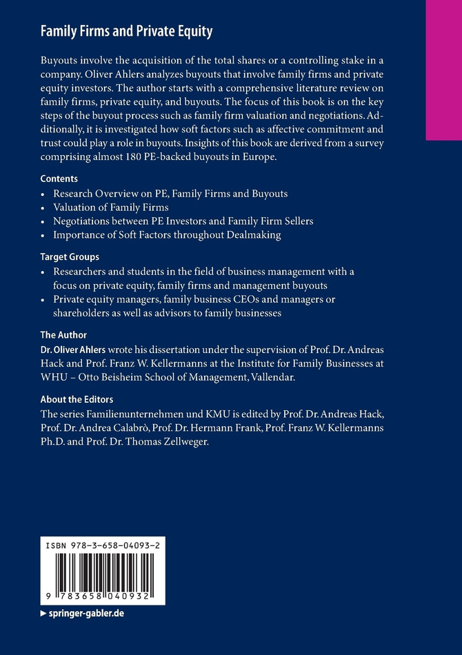 Family Firms and Private Equity