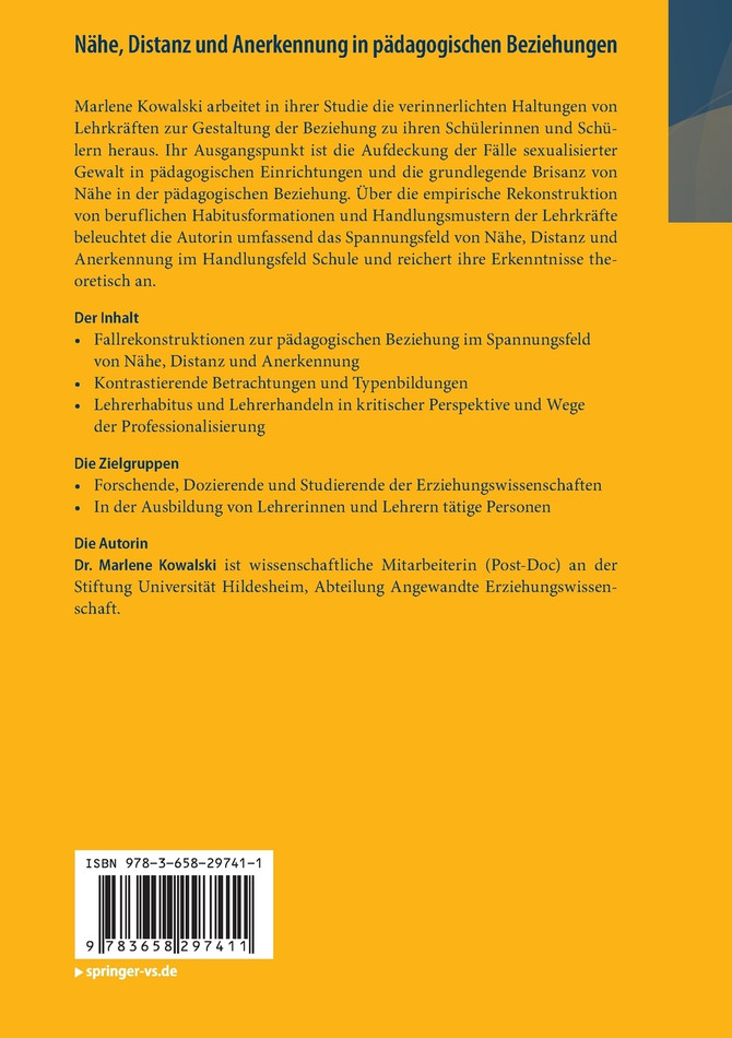 Nähe, Distanz und Anerkennung in pädagogischen Beziehungen