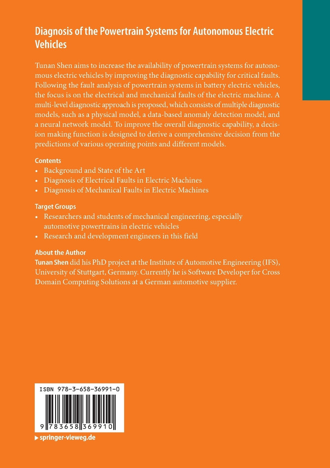 Diagnosis of the Powertrain Systems for Autonomous Electric Vehicles
