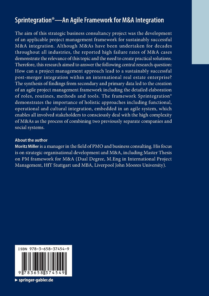 Sprintegration® - An Agile Framework for M&A Integration