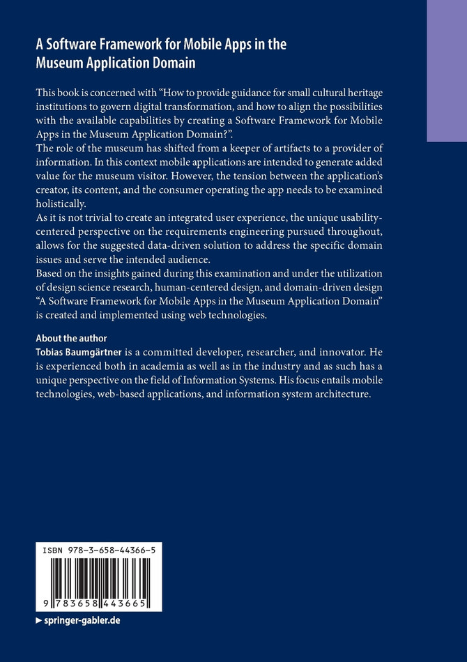 A Software Framework for Mobile Apps in the Museum Application Domain