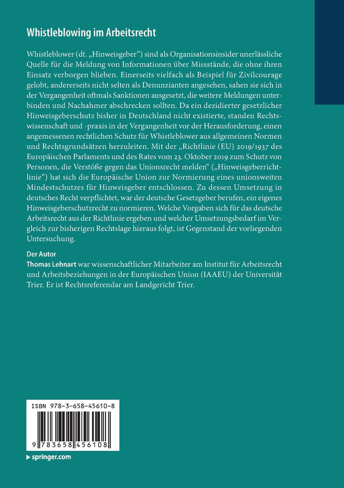 Whistleblowing im Arbeitsrecht