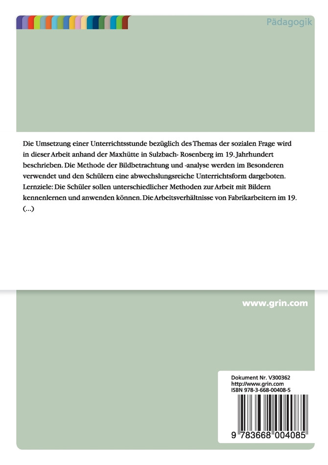 Die soziale Frage im 19. Jahrhundert