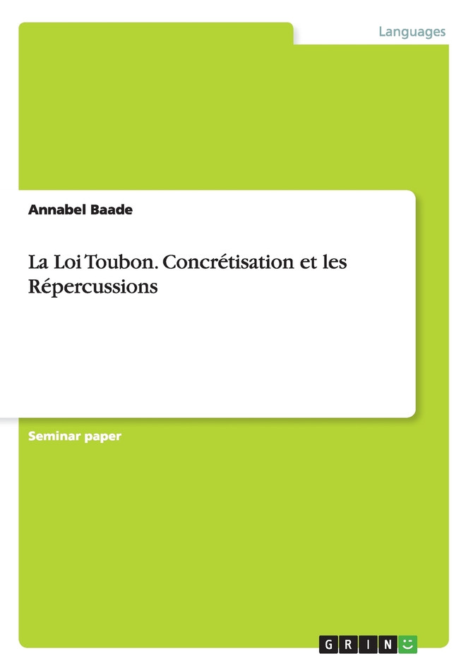 La Loi Toubon.Concrétisation et les Répercussions