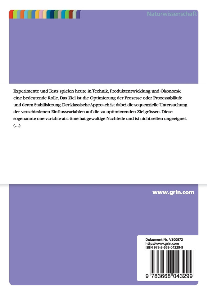 Statistische Versuchsplanung (DoE) für Ingenieure und Techniker