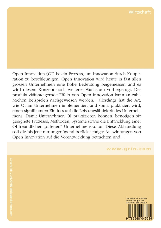 Erfolgreiche Implementierung von Open Innovation in Vorentwicklungsorganisationen
