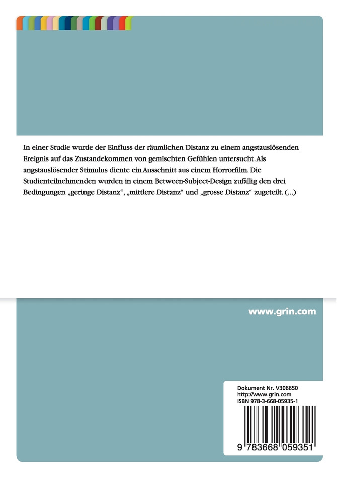 Distanz und das Empfinden gemischter Gefühle