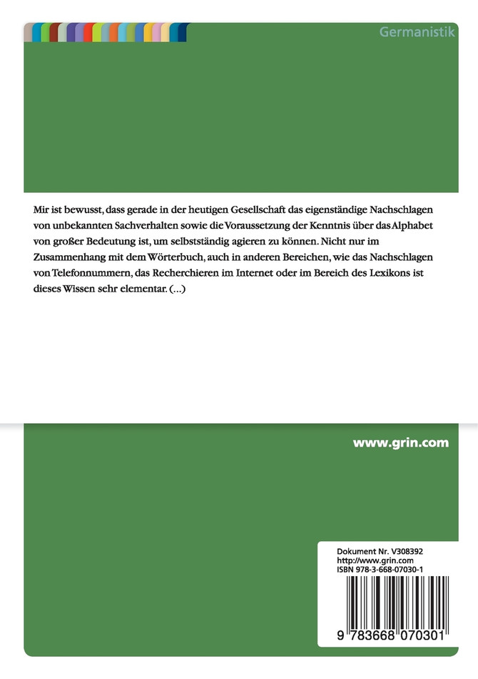 Einführung in den Umgang mit dem Wörterbuch (Deutsch, 2. Klasse)