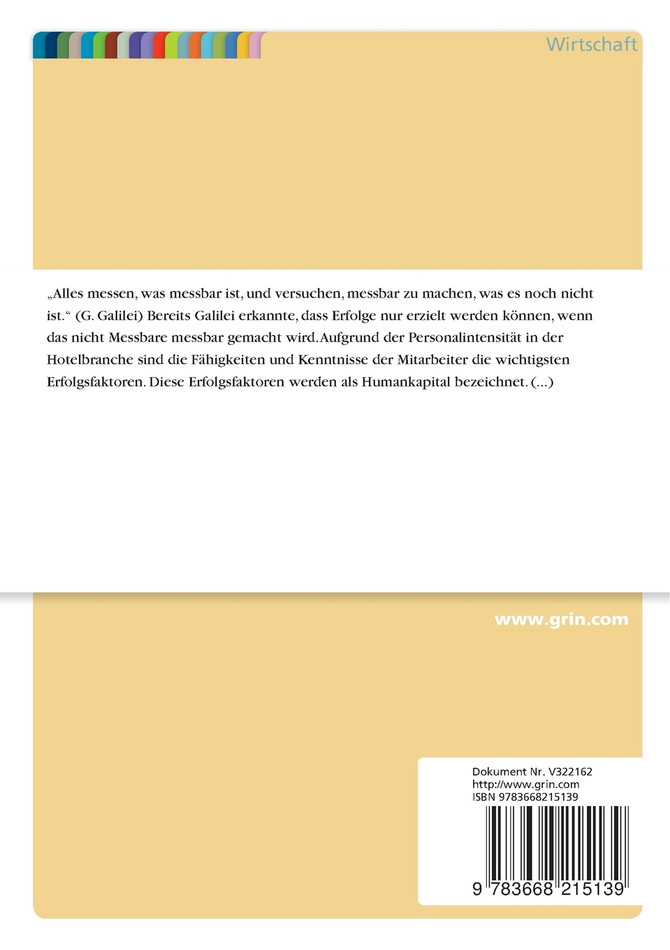 Die Balanced Scorecard als Instrument zur Sicherung des Humankapitals in der Hotellerie