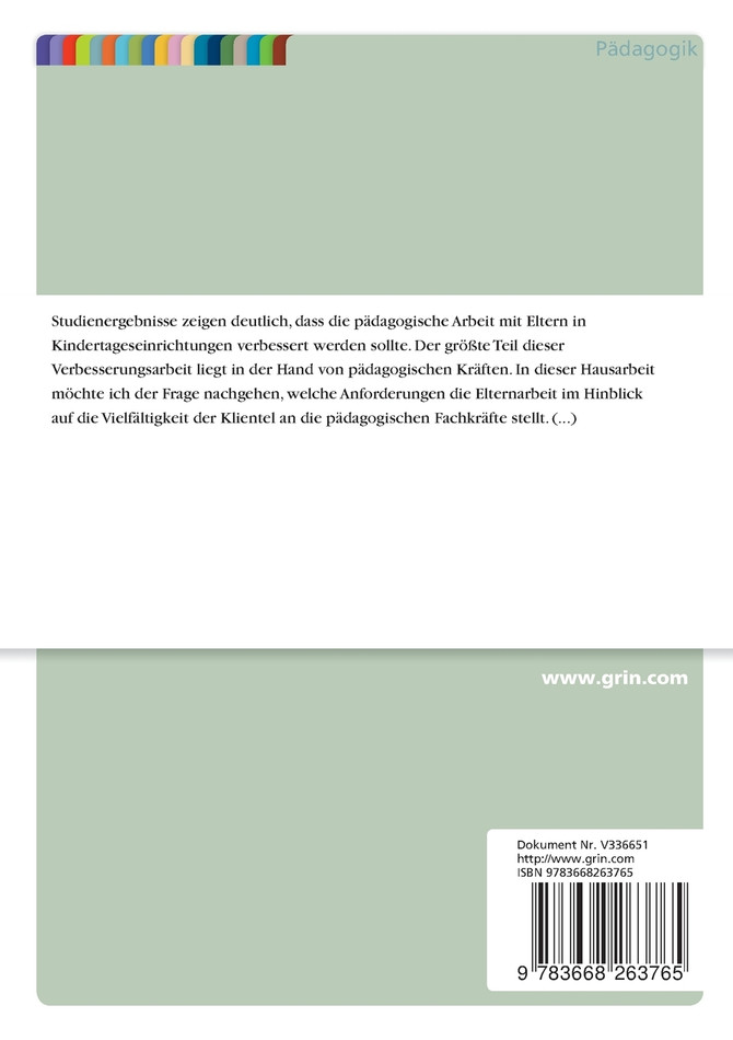 Interkulturelle Pädagogik und die Zusammenarbeit mit Eltern in Kindertagesstätten