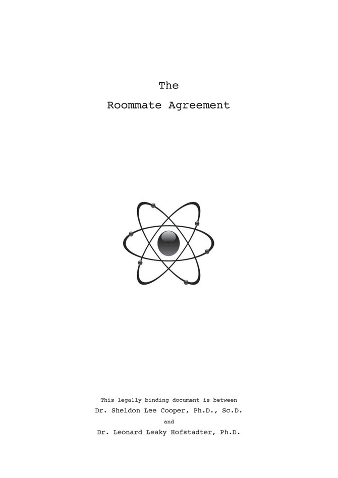 Sheldon's Roommate Agreement