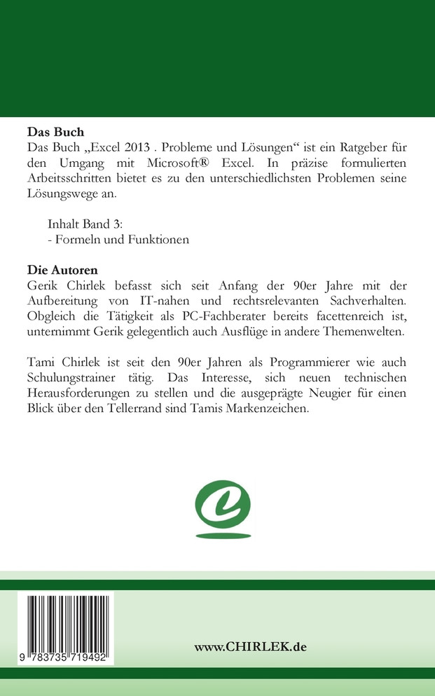 Excel 2013. Probleme und Lösungen. Band 3