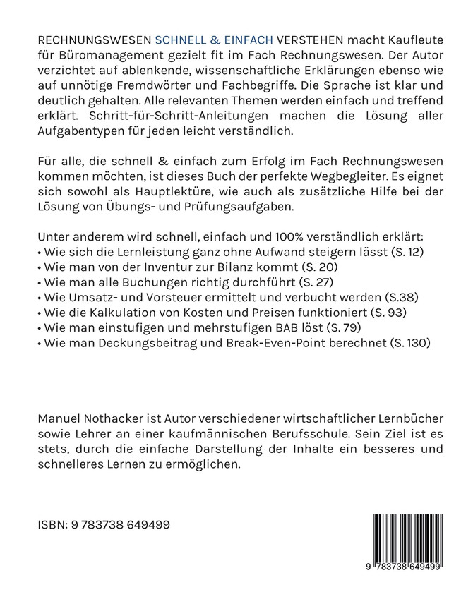 Rechnungswesen schnell & einfach verstehen