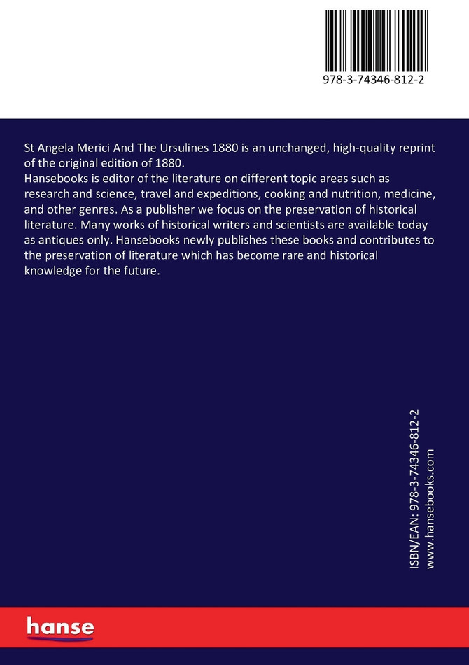 St Angela Merici And The Ursulines 1880