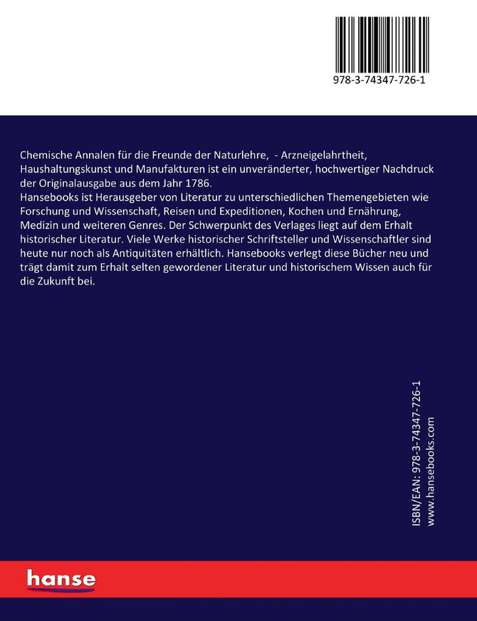 Chemische Annalen für die Freunde der Naturlehre,